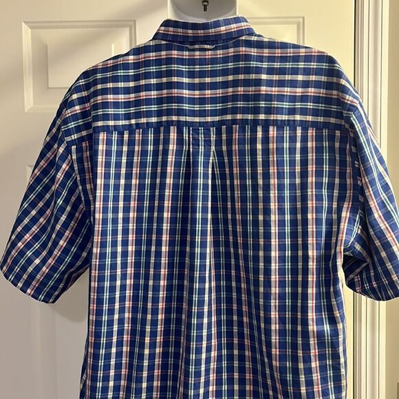 Cutter & Buck Men’s Cotton Button Down Short Sleeve Plaid Shirt with Collar- XL - Picture 8 of 13